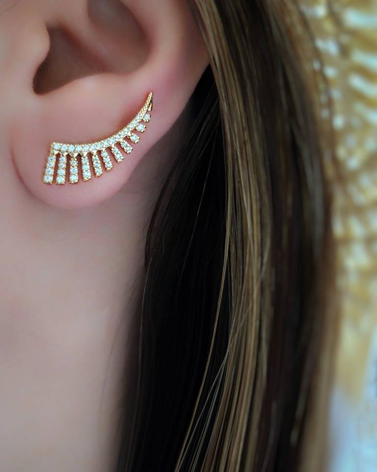 گوشواره ژوپینگ مدل چتری لاله‌گوشی