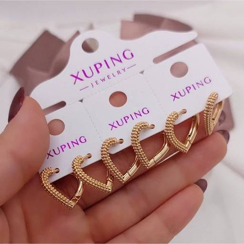 گوشواره ژوپینگ مدل قلبی مشابه طرح طلا کد ۸۵۶۹