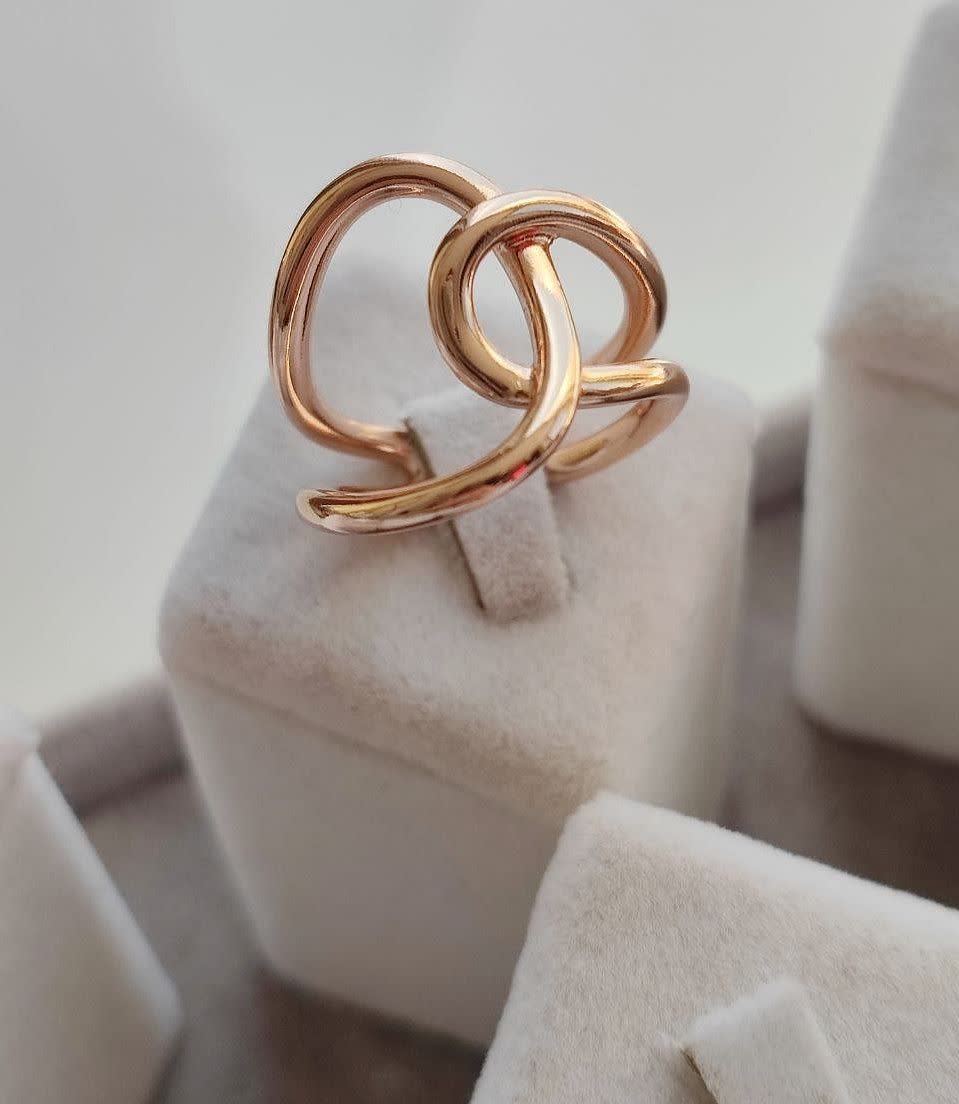 انگشتر ژوپینگ مدل گره‌ای کد ۲۹۸۰